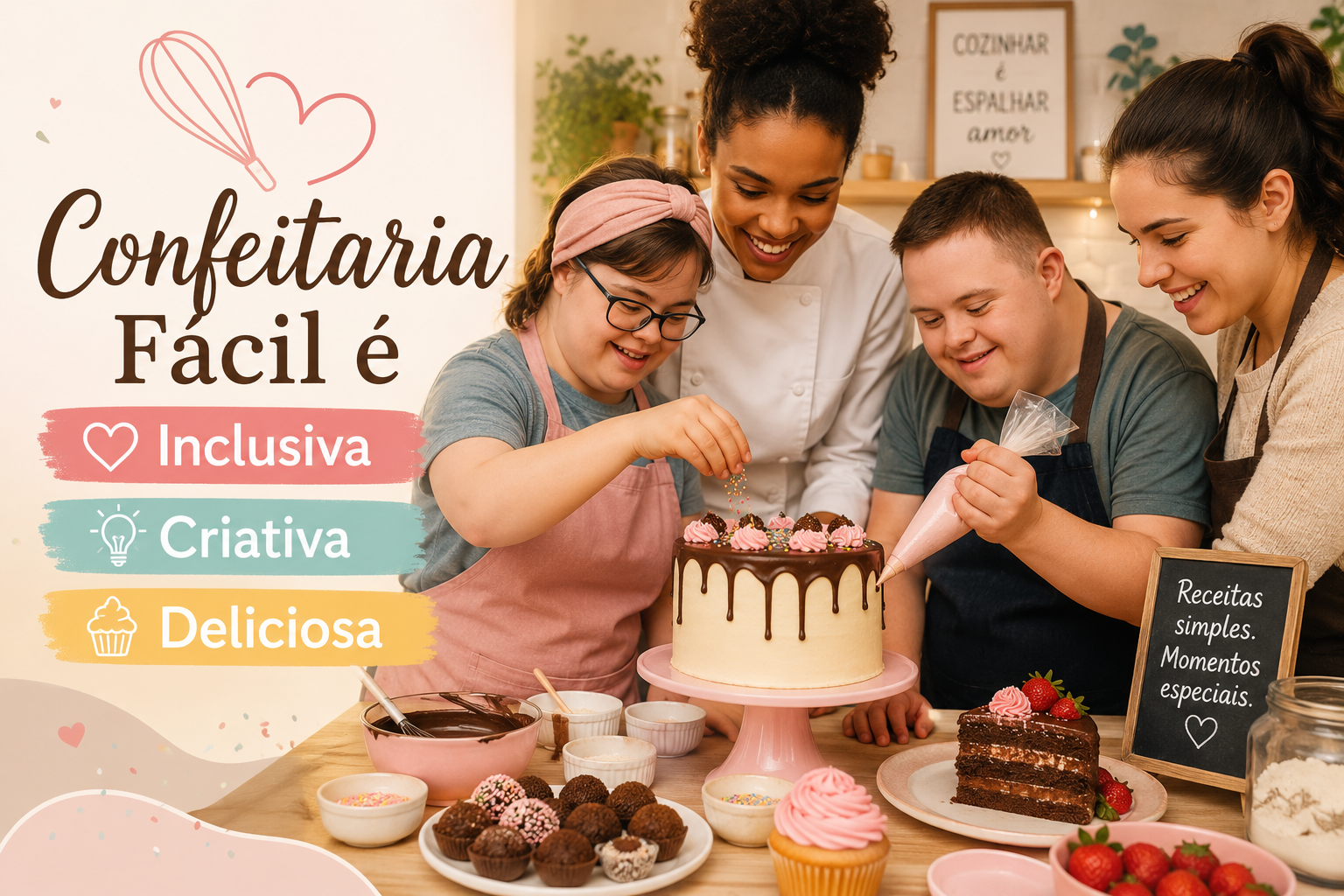 Confeitaria Fácil é Inclusiva, Criativa e Deliciosa